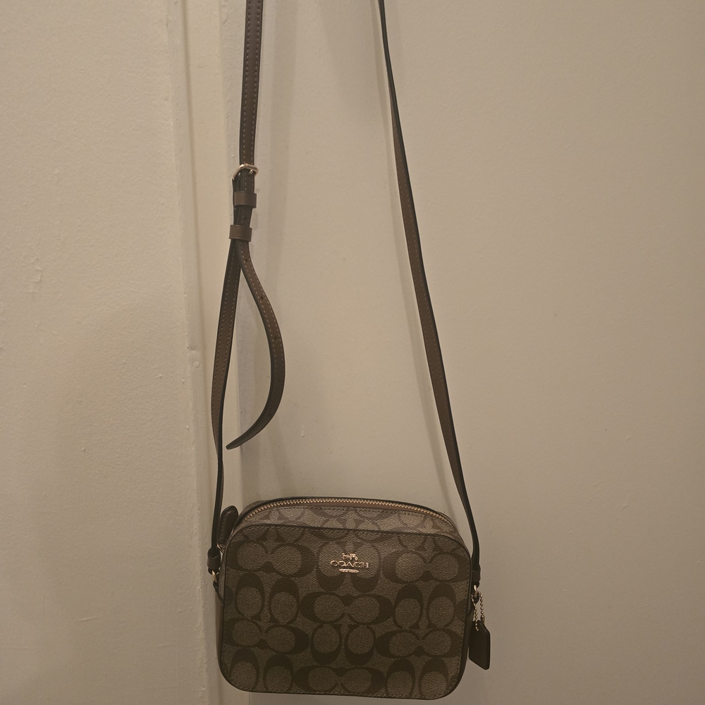 Coach Brown Crossbody Bag with Compact Design